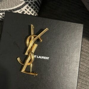 Yves Saint Laurent Gold-Tone Pin